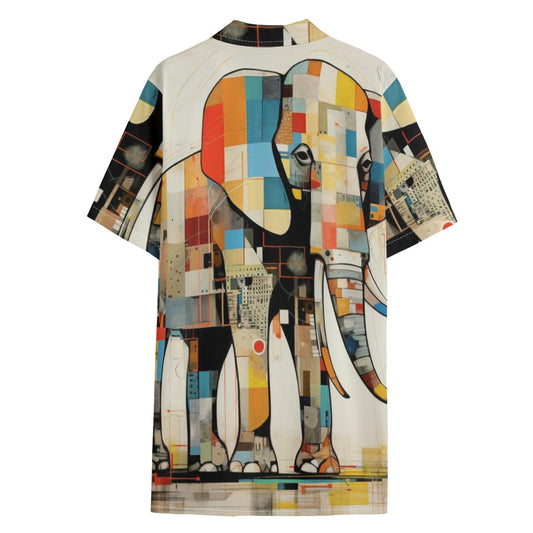 African Elephant Hawaiian Shirt – All-Over Print