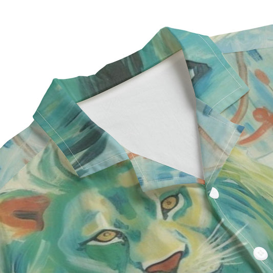 African Lion Hawaiian Shirt – All-Over Print