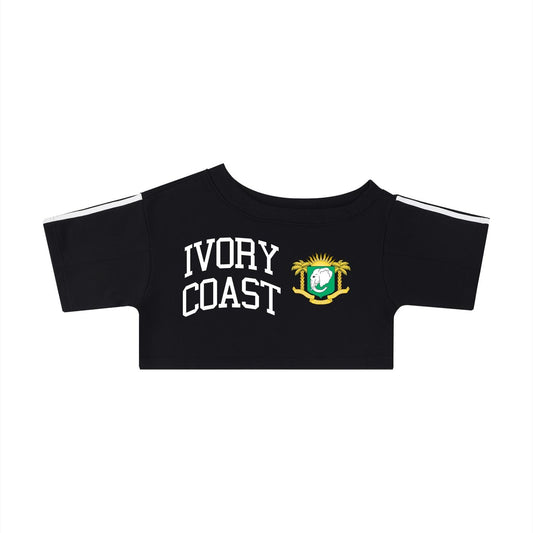 Ivory Coast Women's Off-the-Shoulder Crop T-Shirt