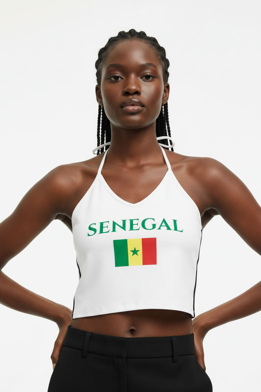 Senegal Flag Crop Tank Top