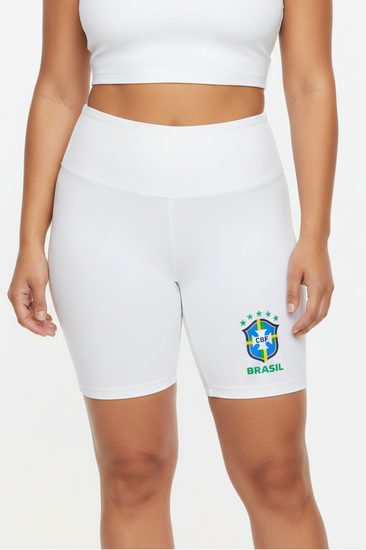 Brasil World Cup 2026 Women's High-Waisted Biker Shorts