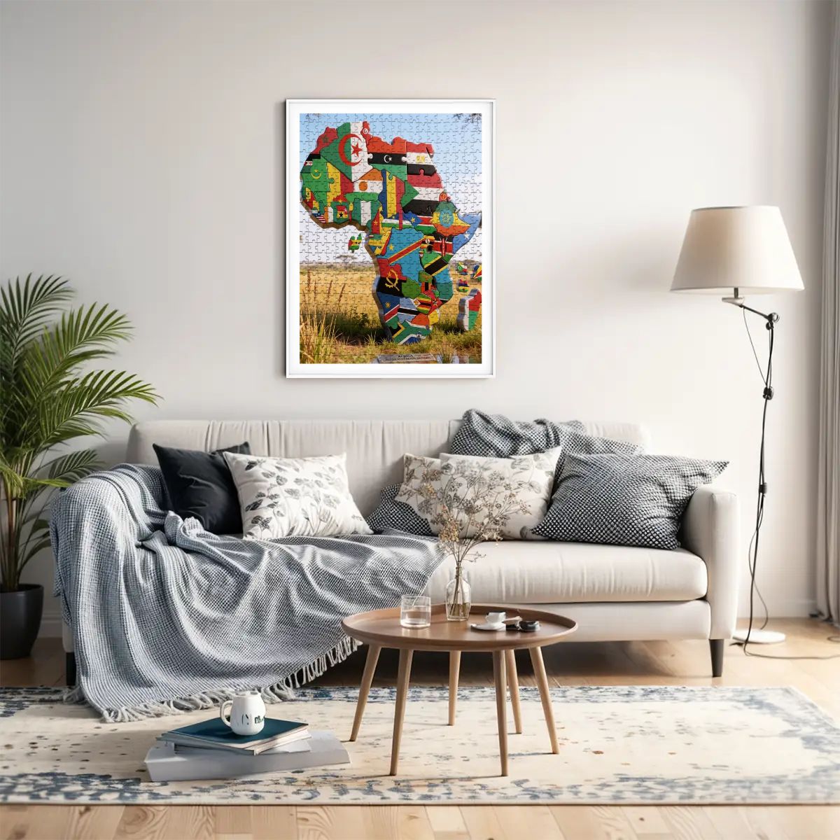 Africa 54 Countries Wooden Jigsaw Puzzle – 500 Piece Basswood Puzzle (Vertical).