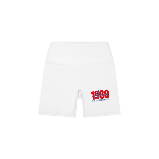Women's High-Waisted Biker Shorts – Africa 1960 Freedom