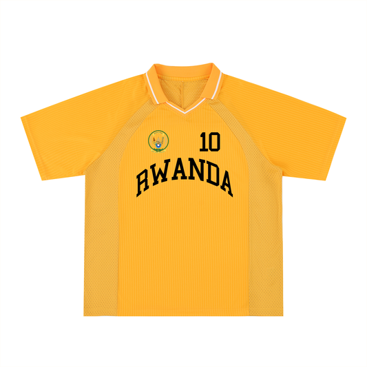 Rwanda Sports Jersey — Coat of Arms Fan Football Shirt