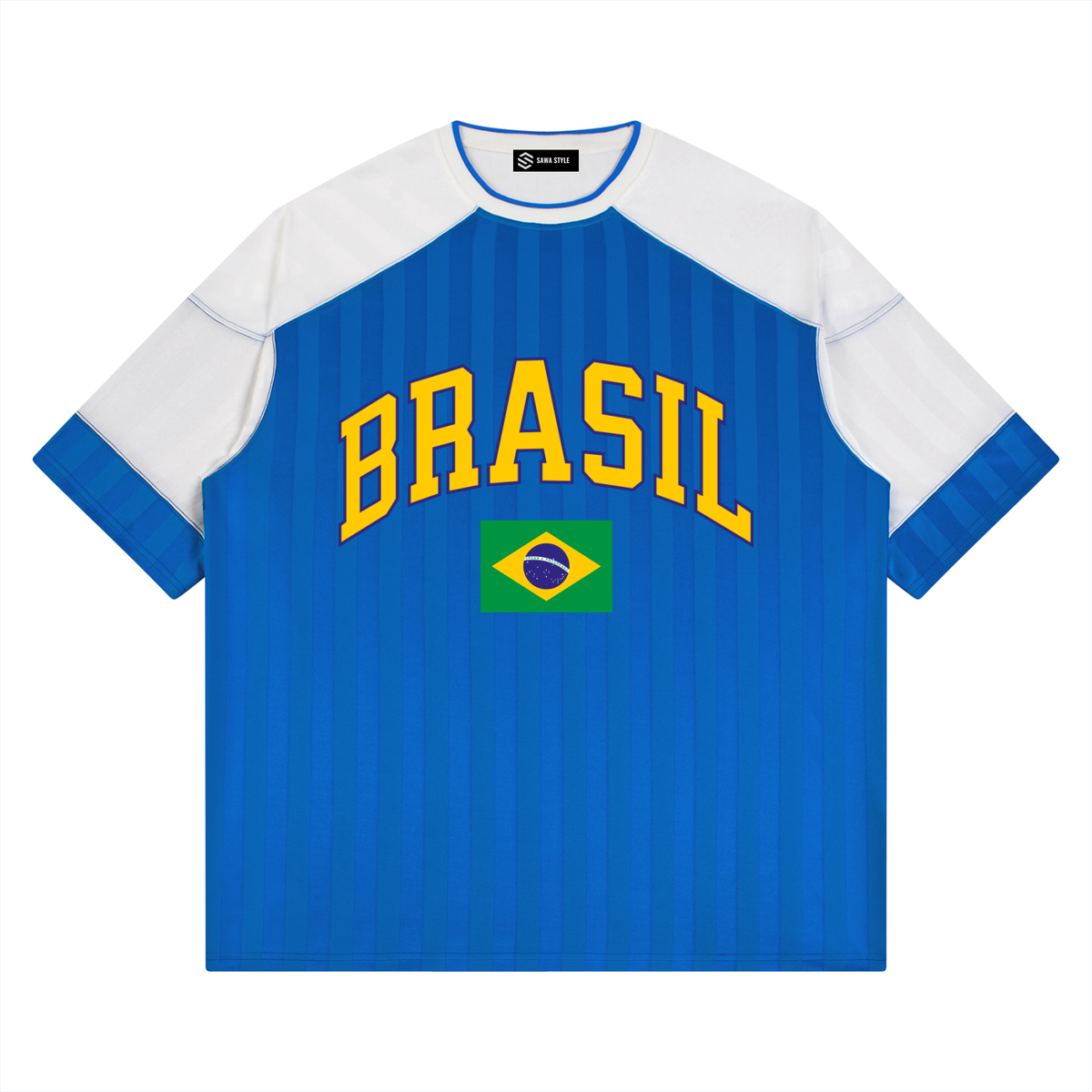 Brasil Unisex Striped Raglan Jersey