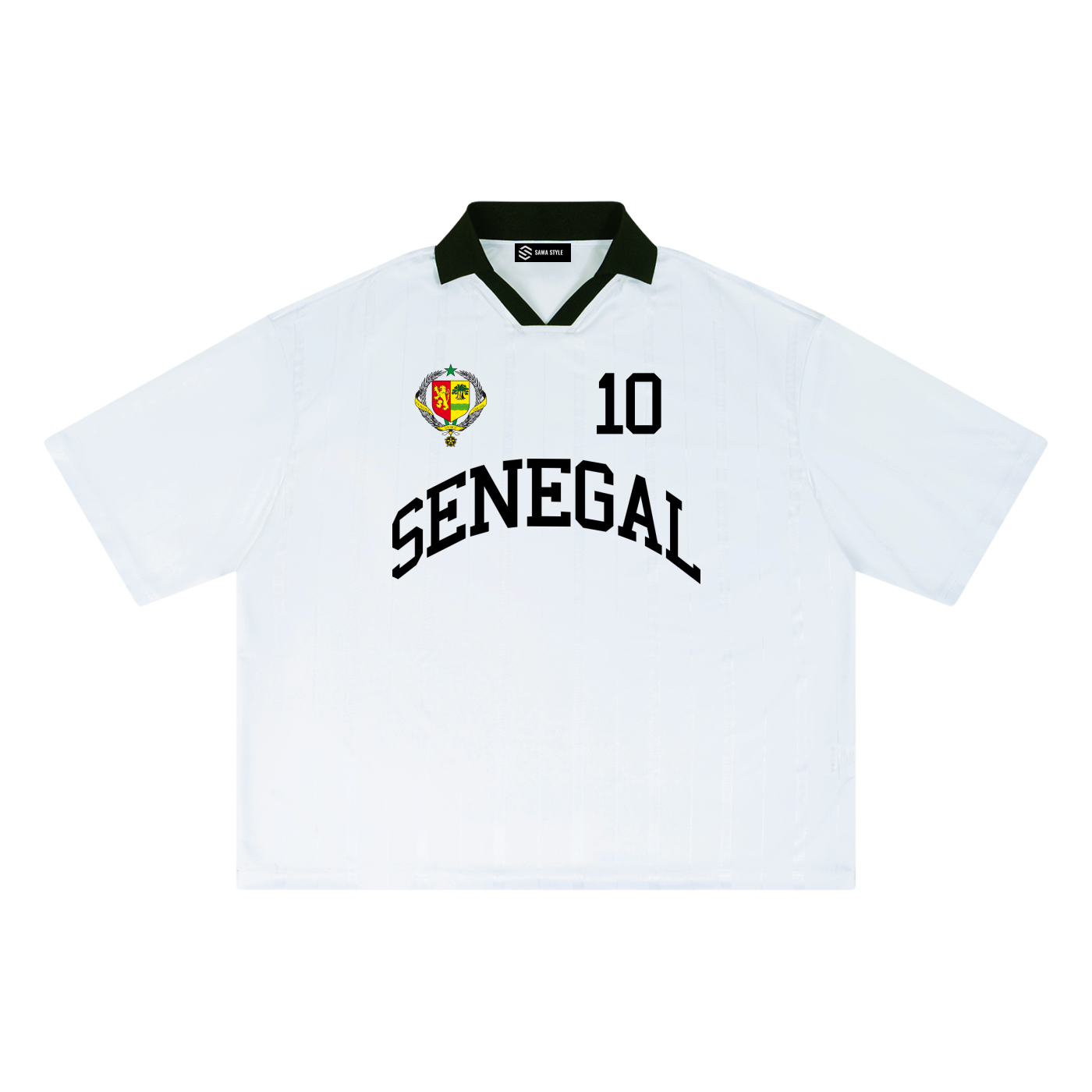 Senegal Soccer Jersey – World Cup 2026 Unisex Striped Boxy Fit