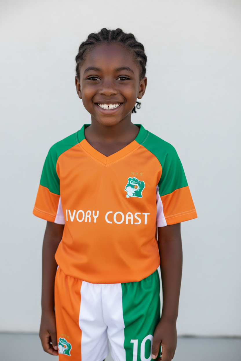 Ivory Coast Kids Soccer Jersey Set