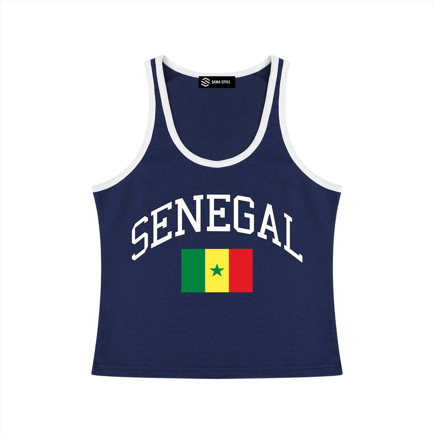 Senegal Women's Cropped Tank Top