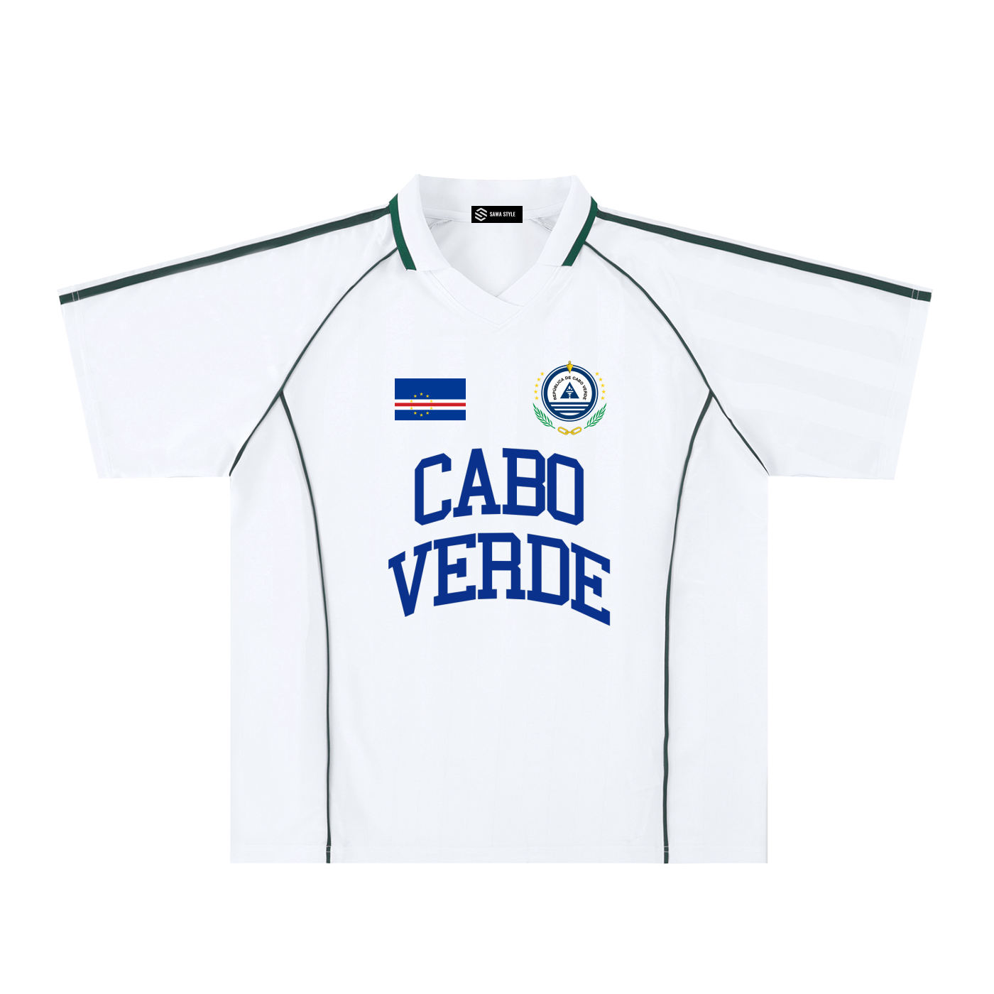Unisex oversized sports stripe collared jersey by ODMPOD featuring bold horizontal stripes and a classic collar design.