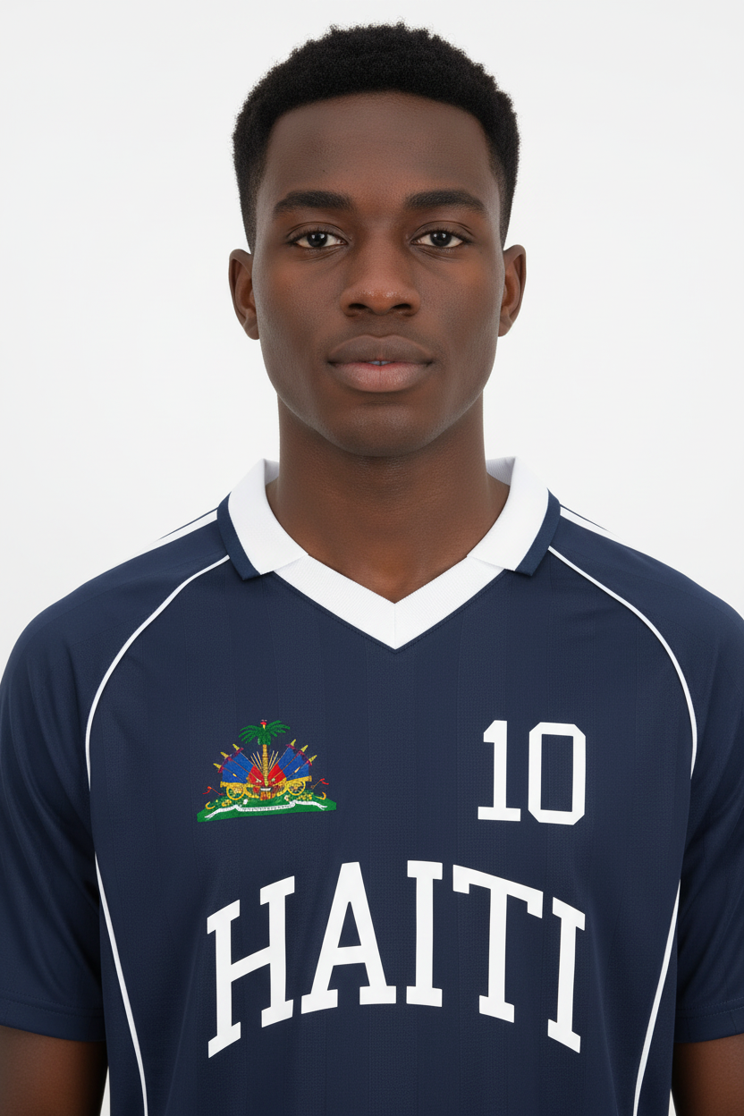 Haiti National Coat of Arms Soccer Jersey – Unisex Oversized Fit – World Cup 2026