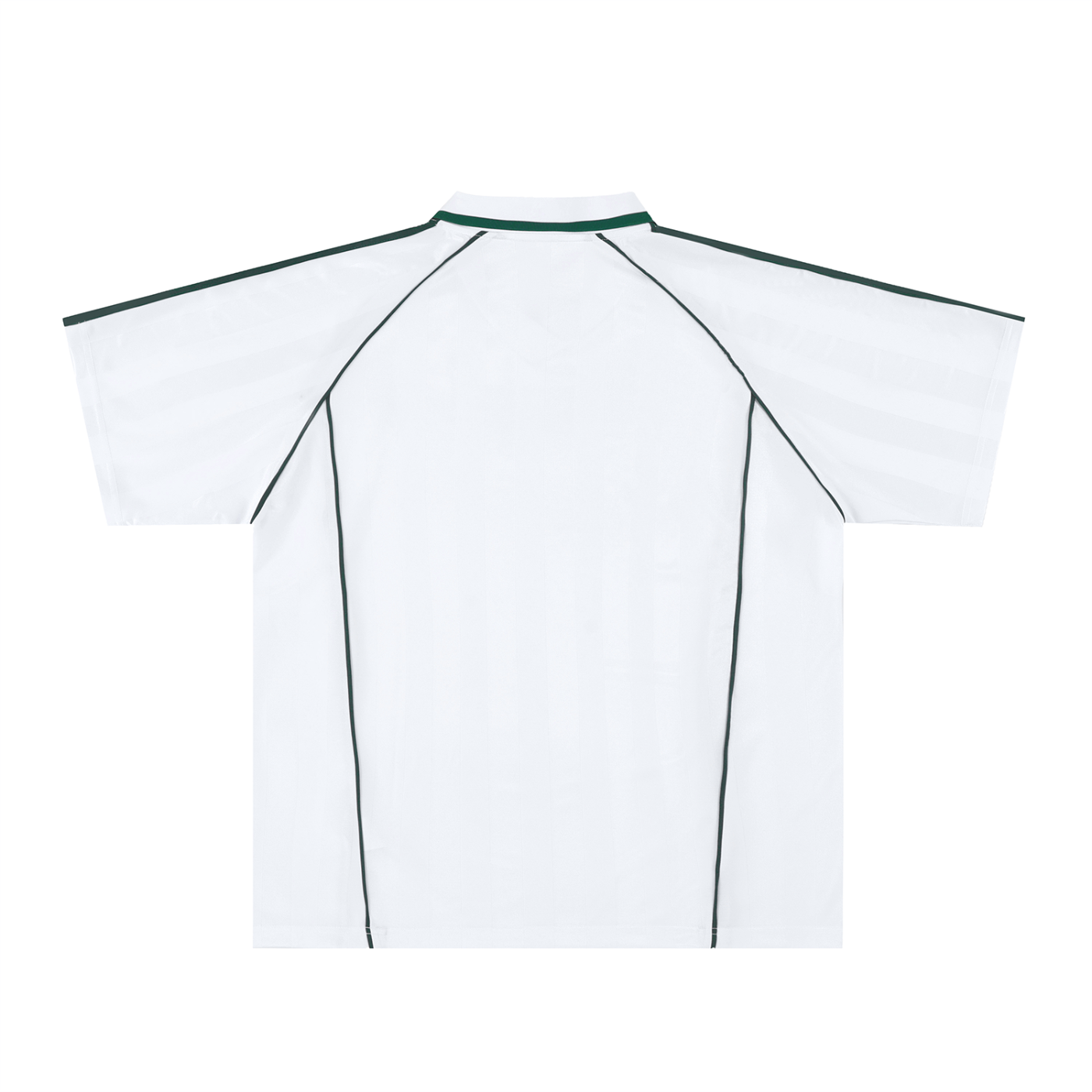 Unisex oversized sports stripe collared jersey by ODMPOD featuring bold color blocks and sporty design details.
