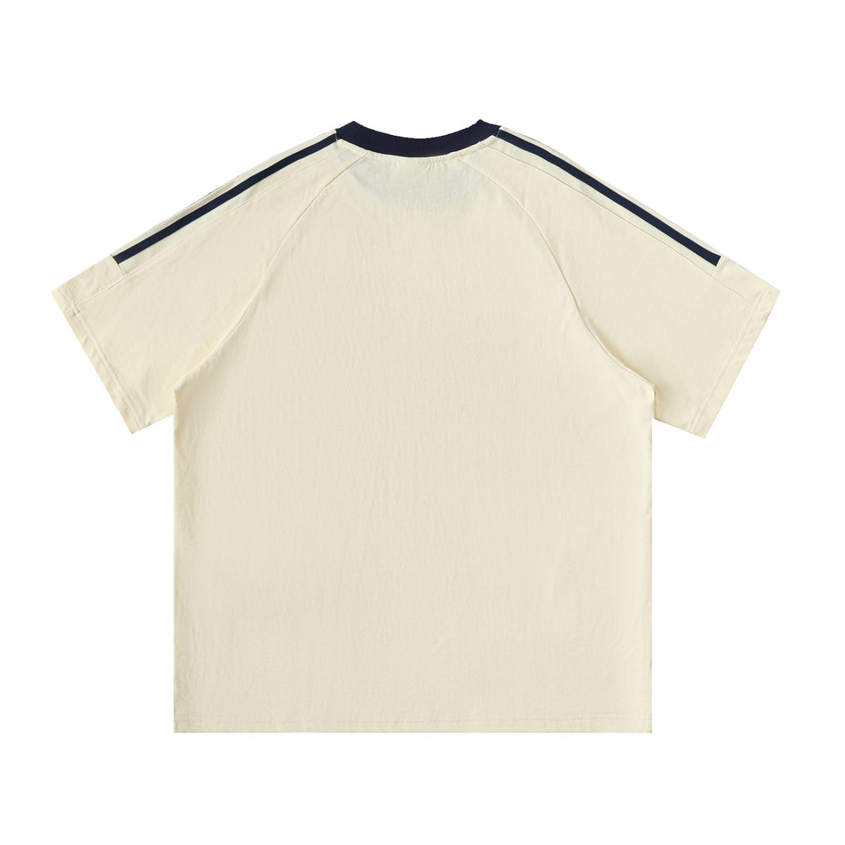 France Contrast Tape Crewneck Cotton T-Shirt