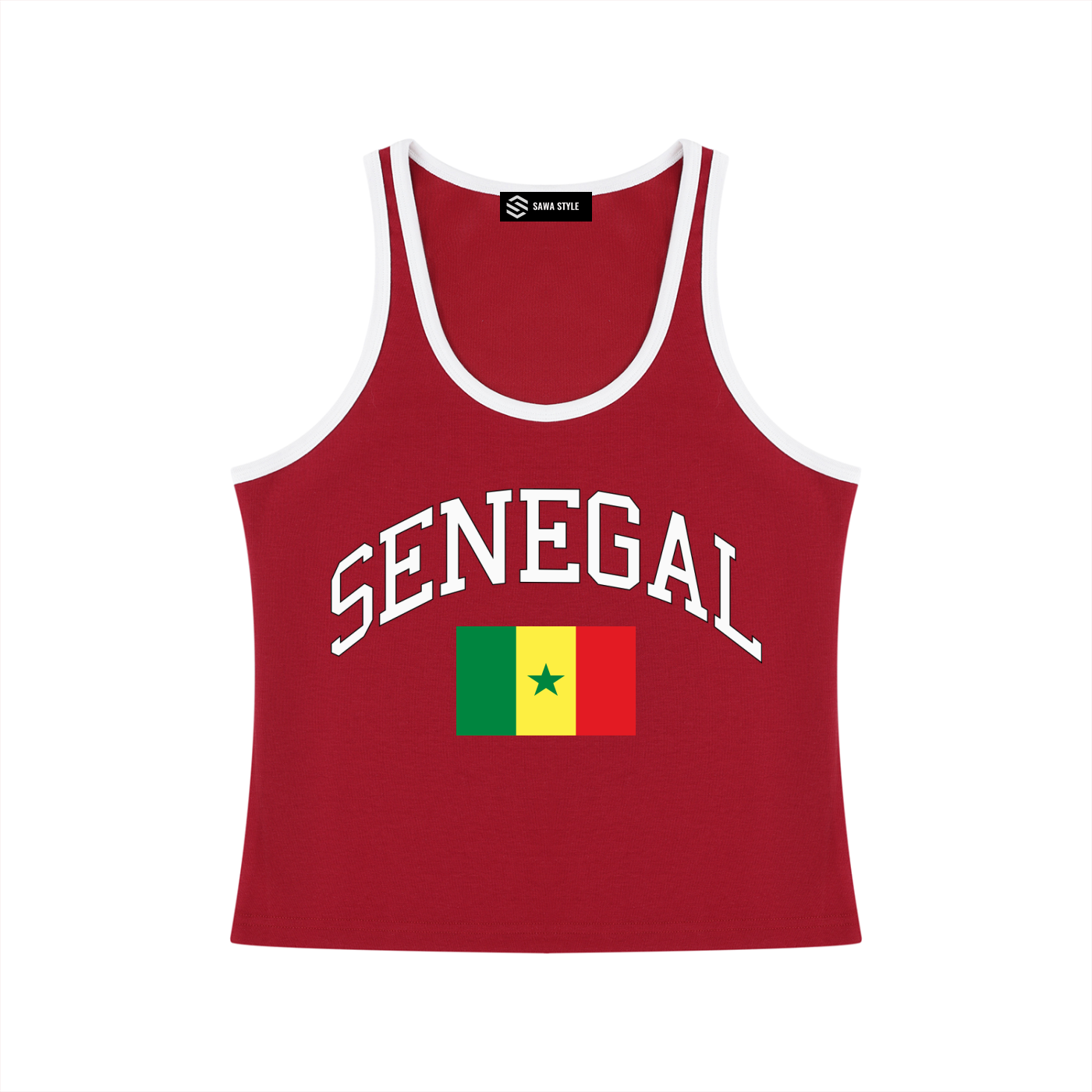 Senegal Women's Cropped Tank Top