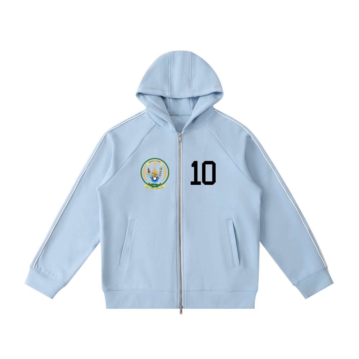 Rwanda Kigali Convention Zip Hoodie – Heavyweight Raglan Sleeve