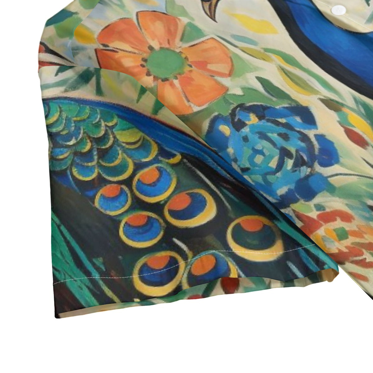 African Peacock Hawaiian Shirt – All-Over Print