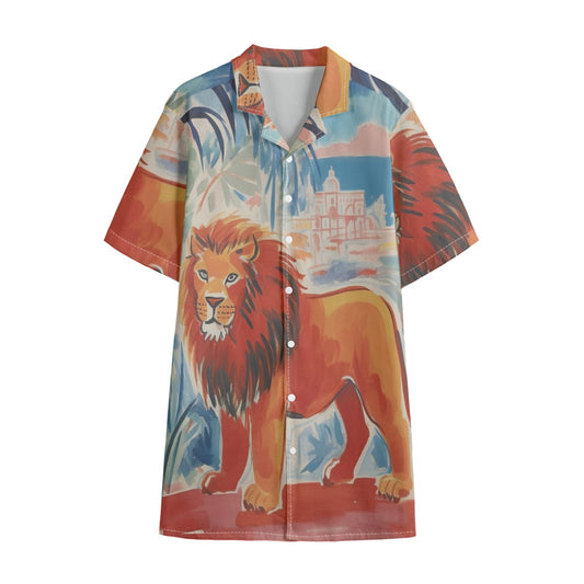 African Lion Hawaiian Shirt – All-Over Print