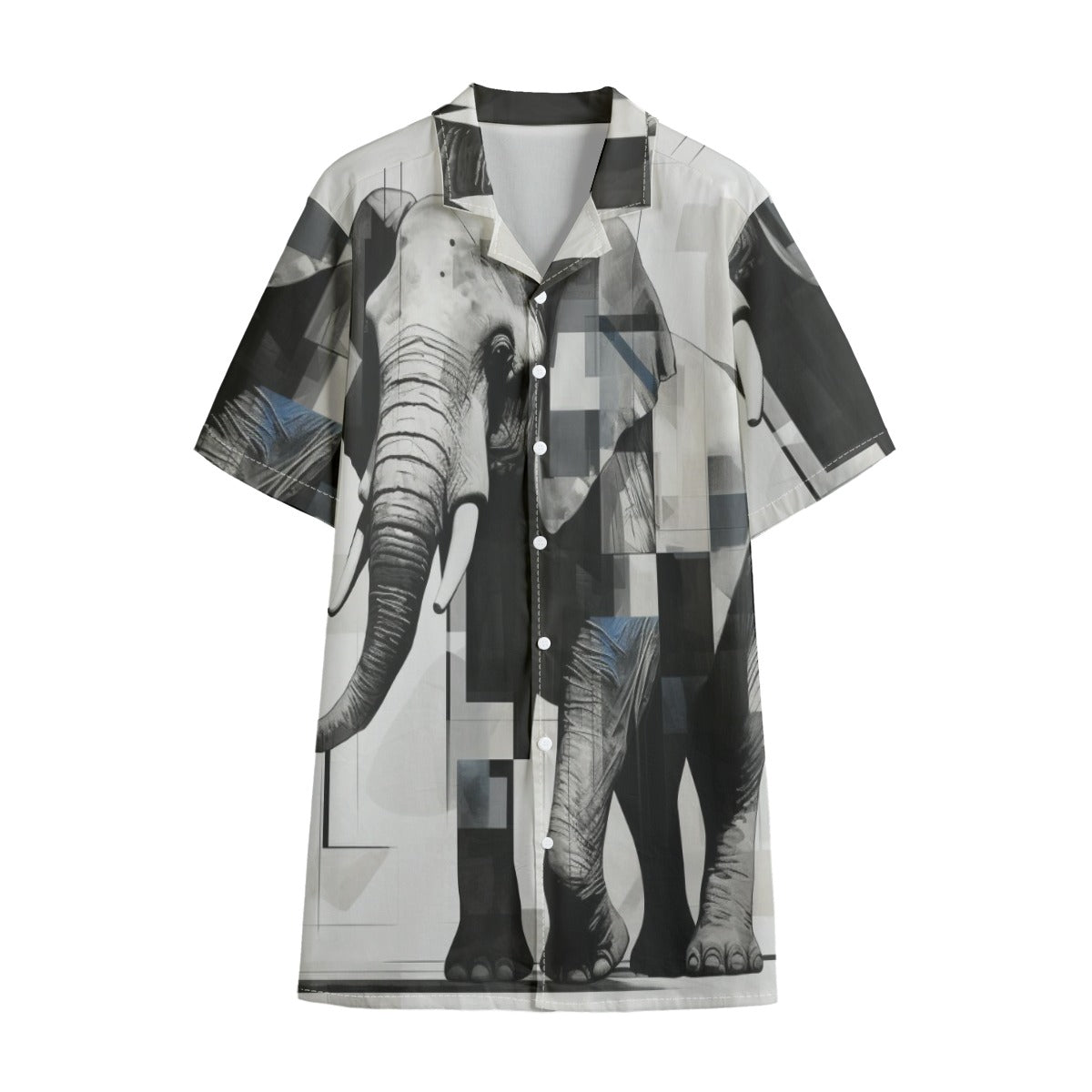 African Elephant Hawaiian Shirt – All-Over Print