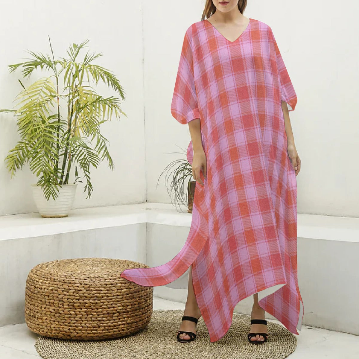 African Print Kaftan Robe – Women's All-Over Print