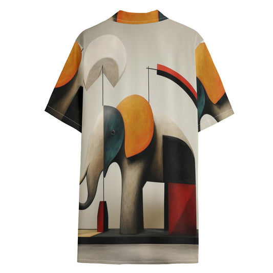 African Elephant Hawaiian Shirt – All-Over Print