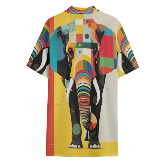 African Elephant Hawaiian Shirt – All-Over Print