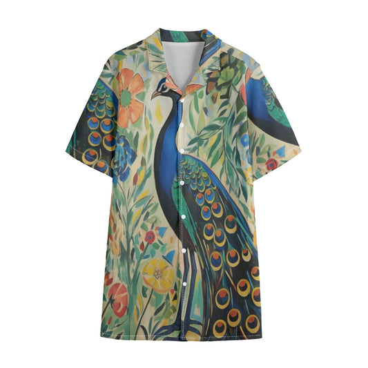 African Peacock Hawaiian Shirt – All-Over Print