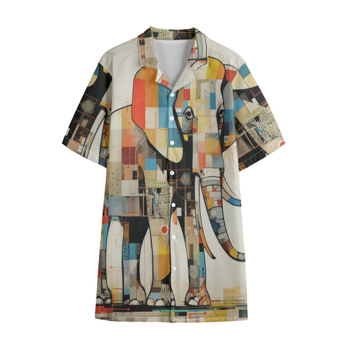 African Elephant Hawaiian Shirt – All-Over Print