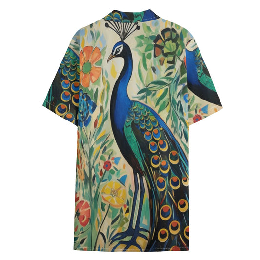African Peacock Hawaiian Shirt – All-Over Print
