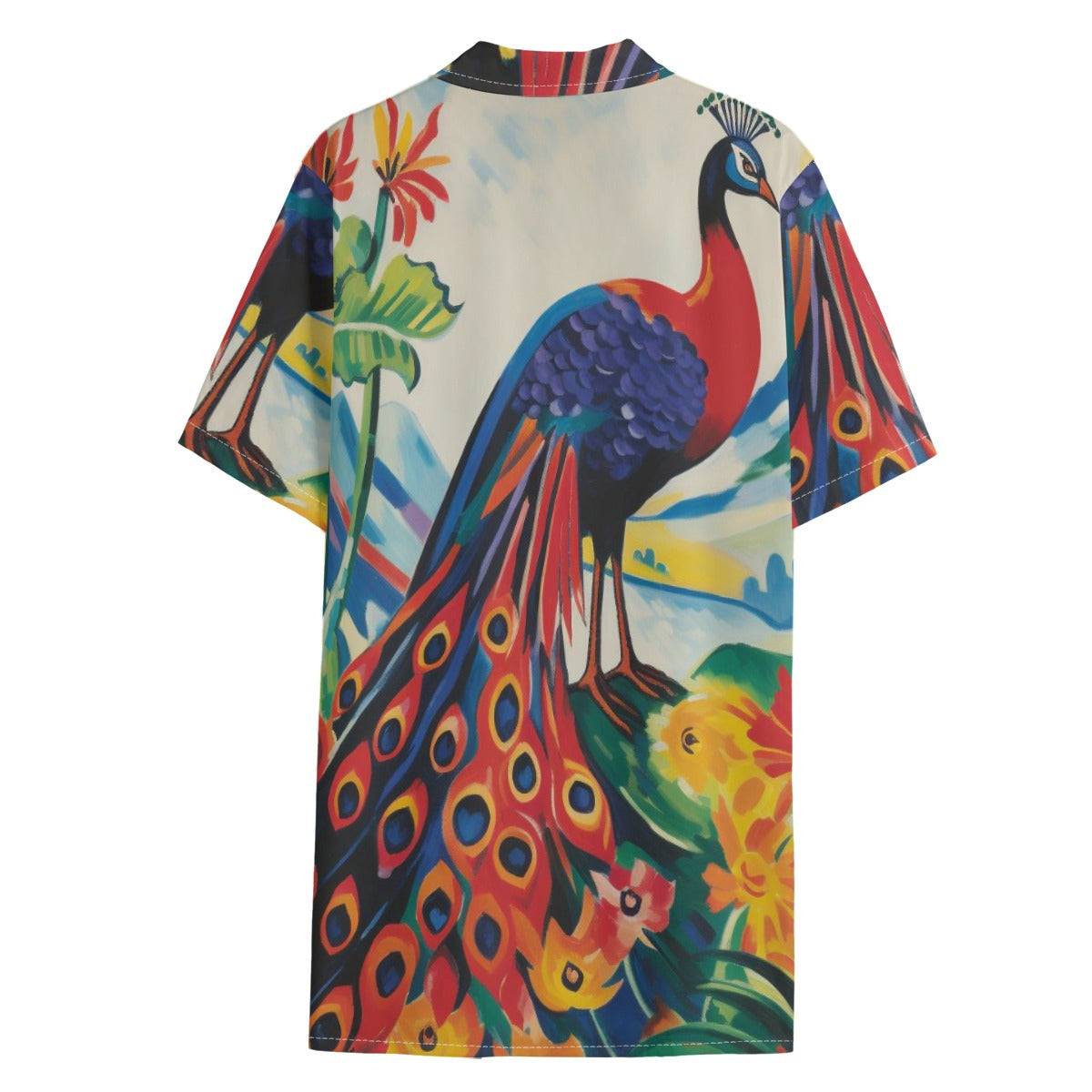 African Peacock Hawaiian Shirt – All-Over Print