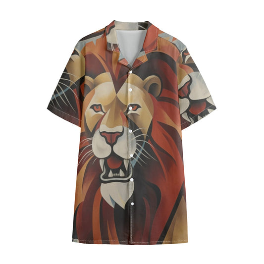 African Lion Hawaiian Shirt – All-Over Print