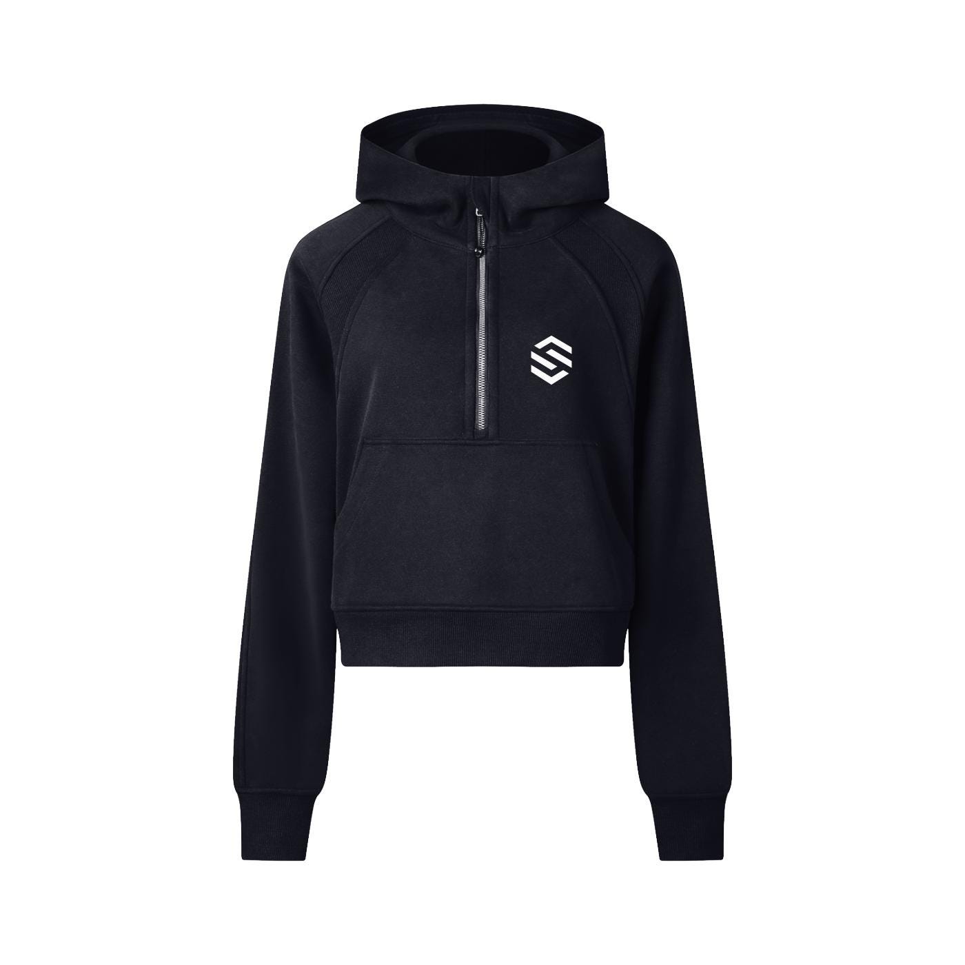 Sawa Cropped Half-Zip Hoodie — Women's Streetwear