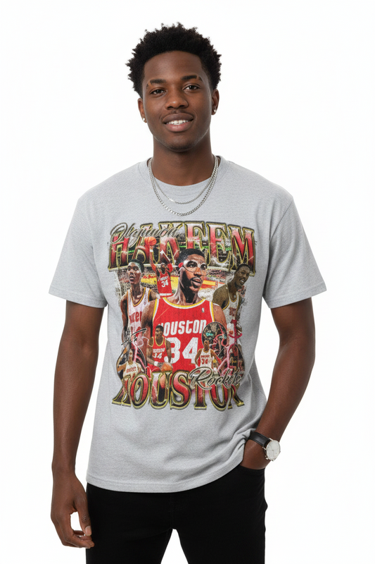 Hakeem Olajuwon Vintage Wash Distressed T-Shirt — Unisex