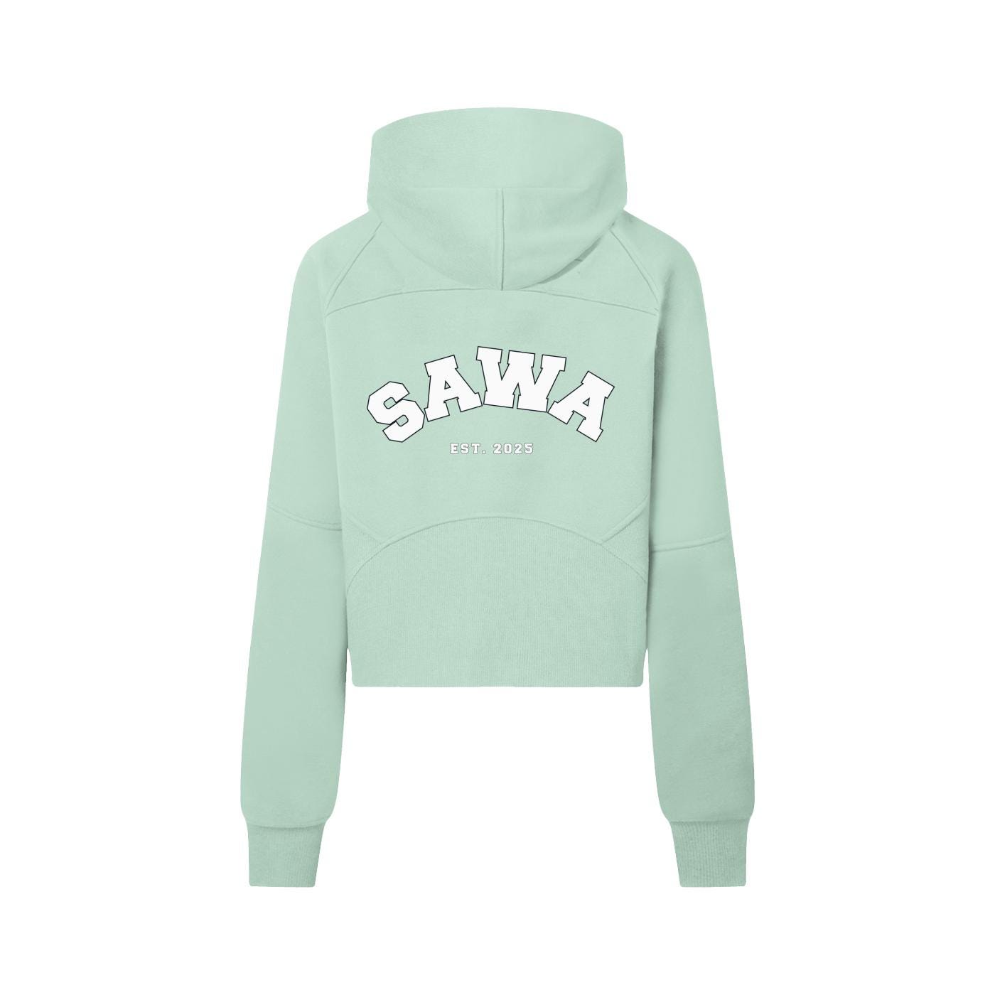Sawa Cropped Half-Zip Hoodie — Women's Streetwear