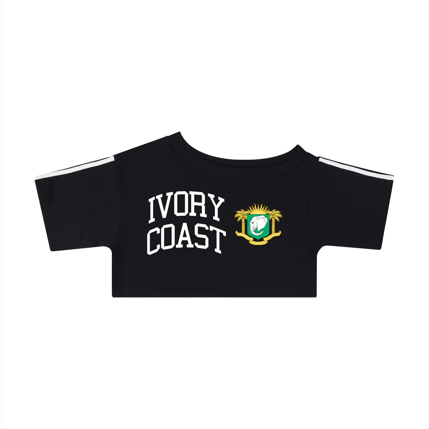 Ivory Coast Women's Off-the-Shoulder Crop T-Shirt