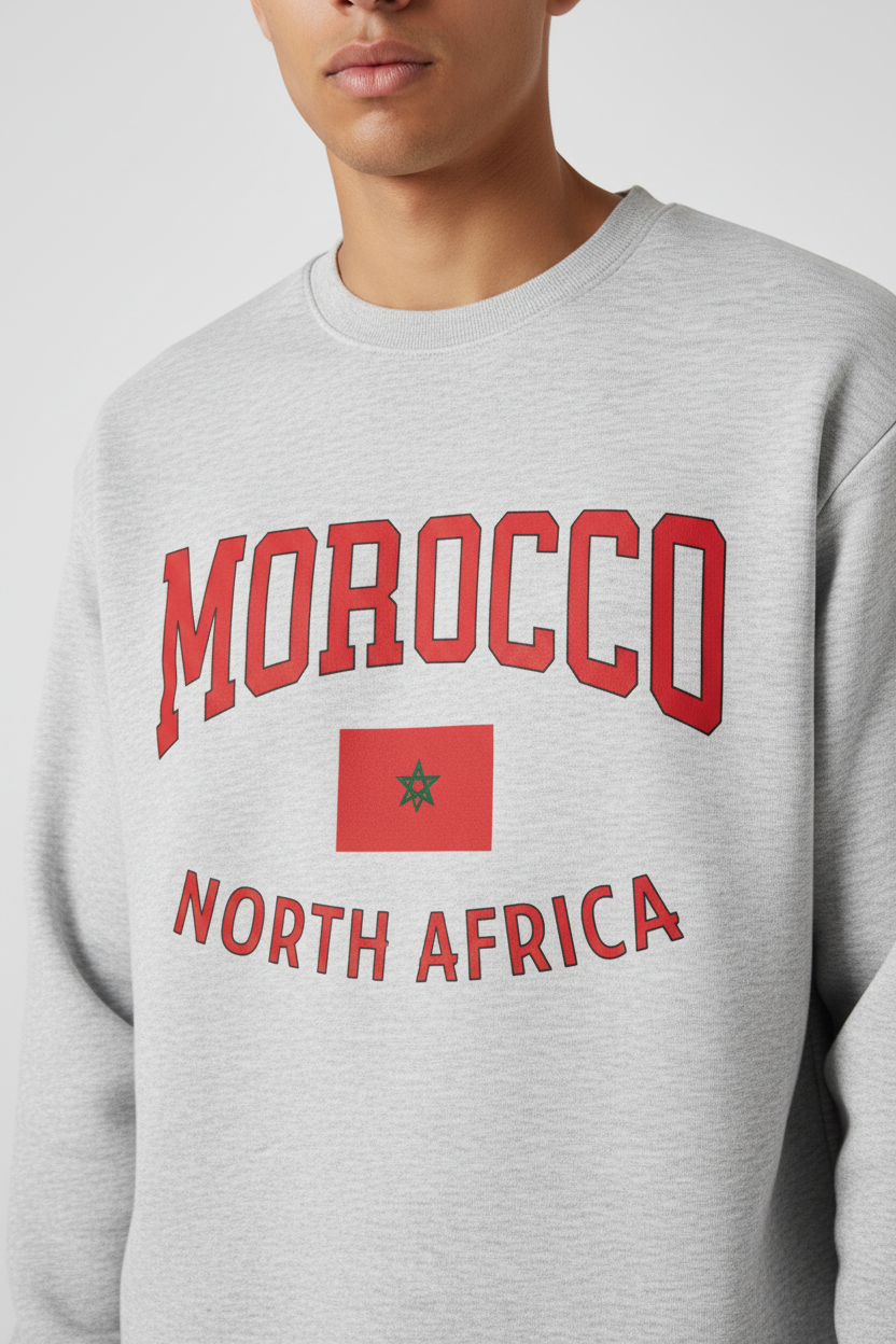 Morocco Drop Shoulder Sweatshirt - world cup 2026