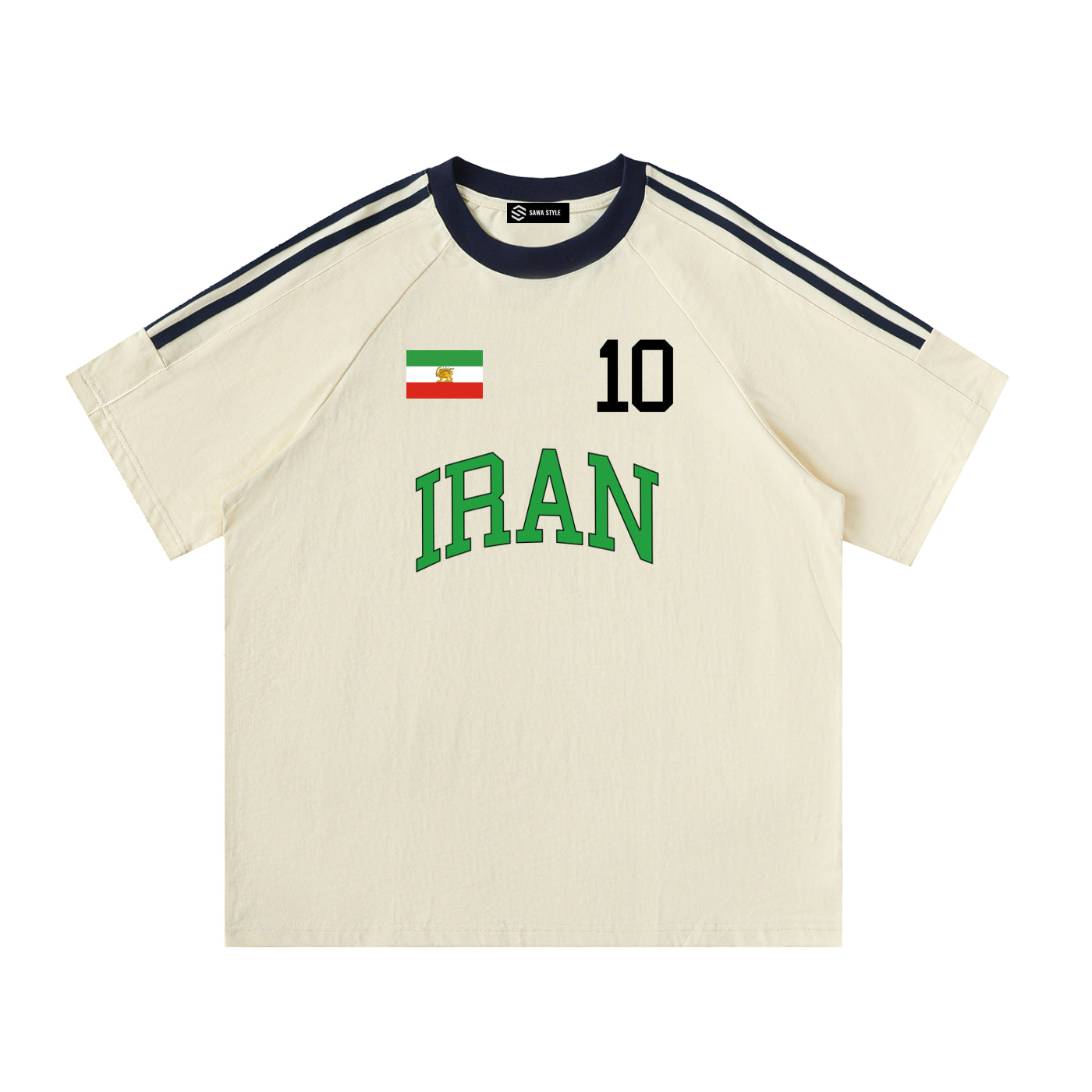 Iran Football Lion Flag Fan T-Shirt, Personalized front and back, Soccer Jersey, World Cup 2026 Apparel