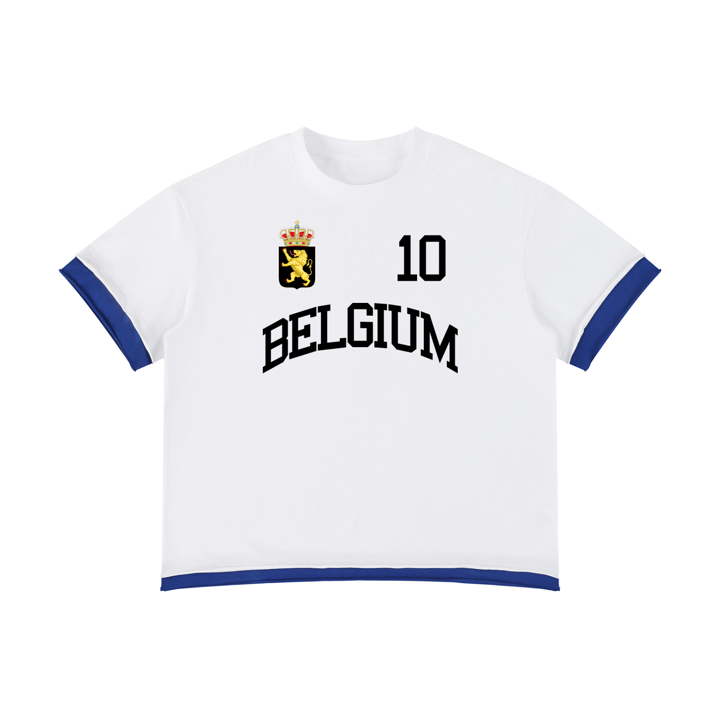 Belgium Flag Unisex Boxy Color Block T-Shirt | World Cup 2026