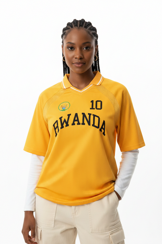 Rwanda Sports Jersey — Coat of Arms Fan Football Shirt