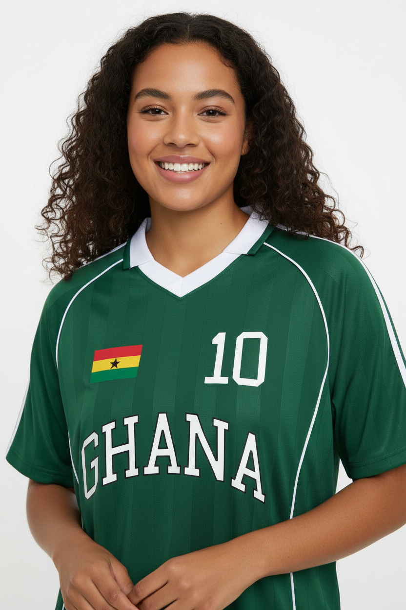 Ghana Black Stars Football Jersey – Personalized Name & Number