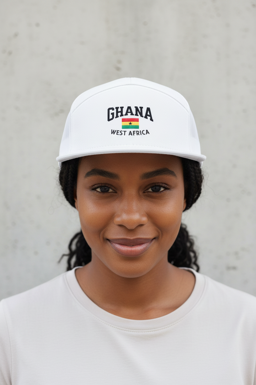 Ghana Flag Embroidered Trucker Hat