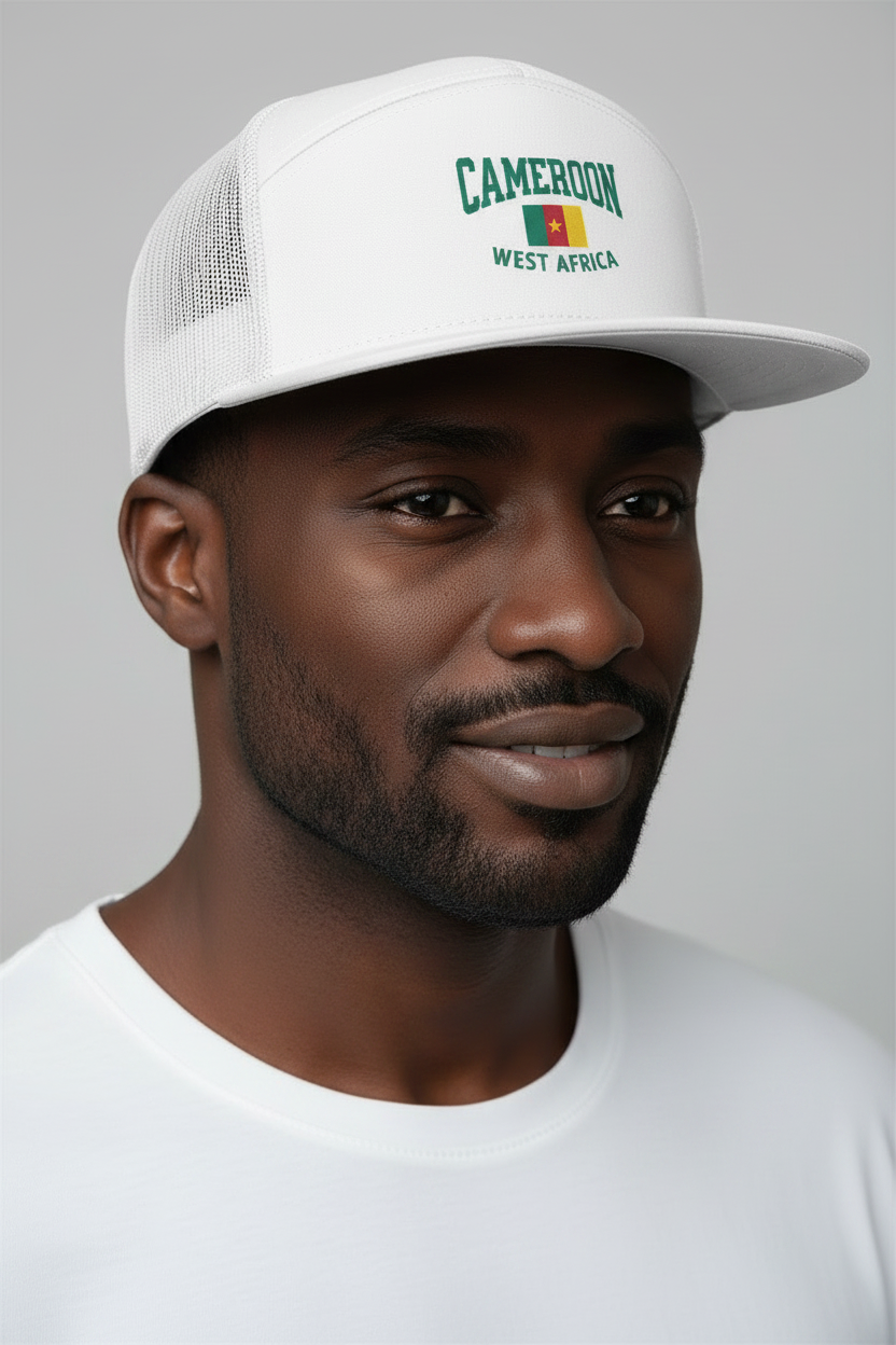 Cameroon Flag Embroidered Trucker Hat