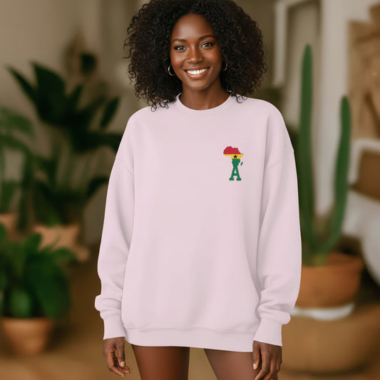 Ghana flag embroidery Independent Mid Weight Sweatshirt 