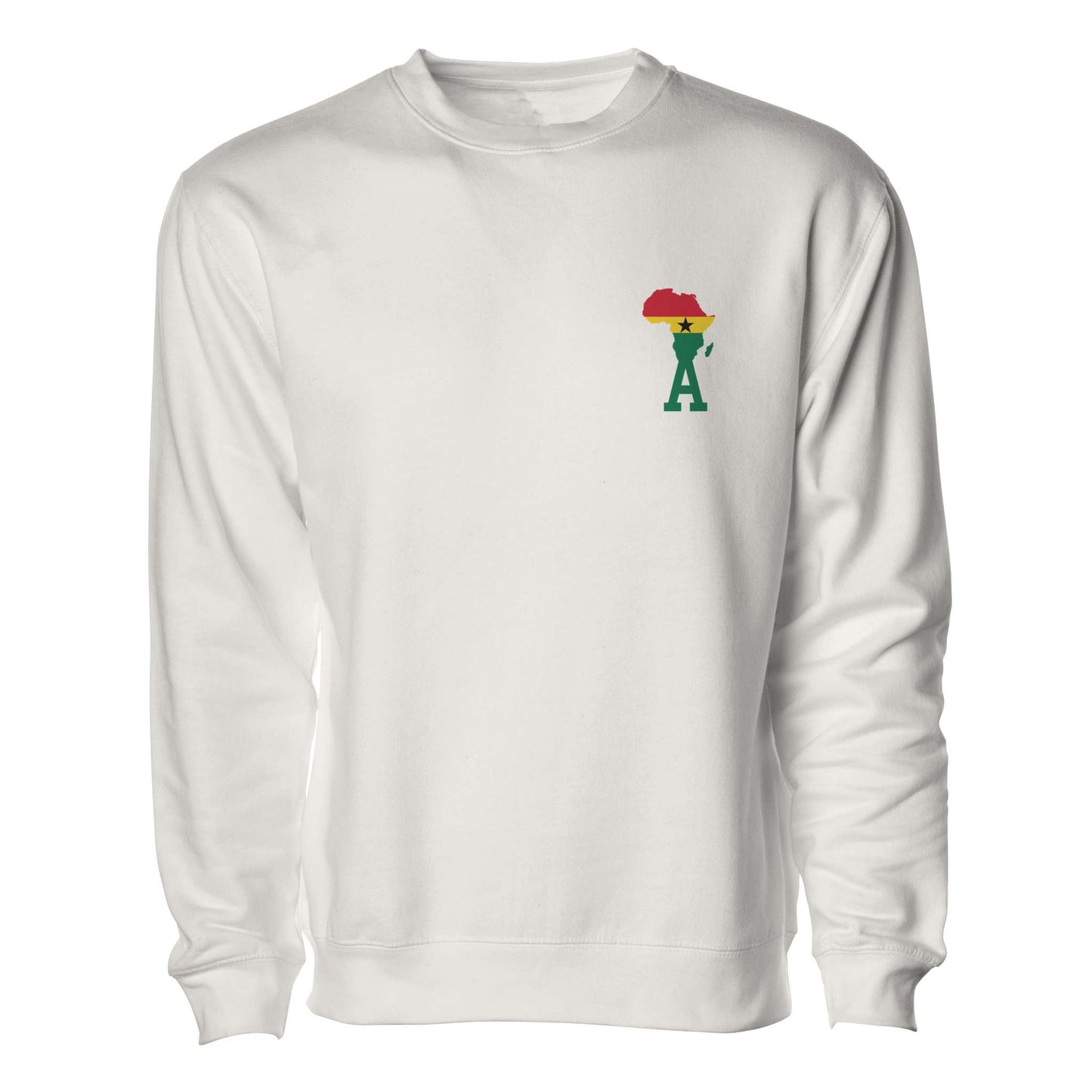 Ghana flag embroidery Independent Mid Weight Sweatshirt 