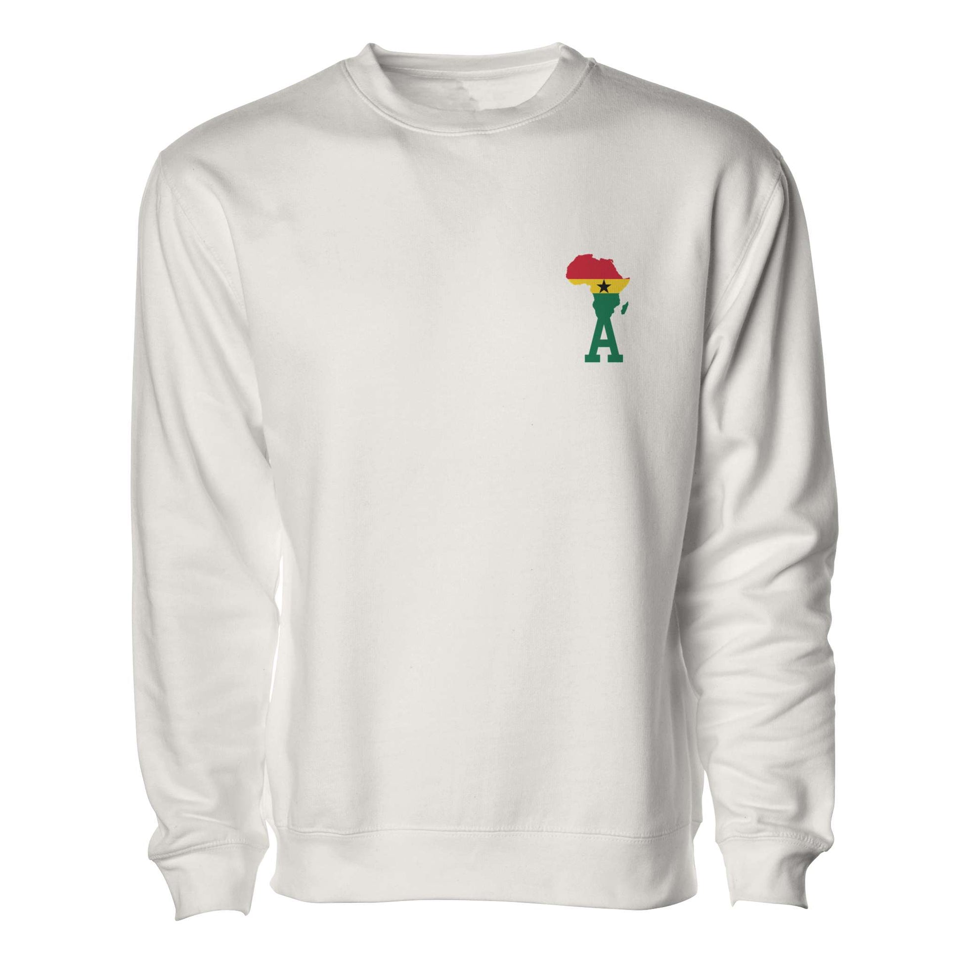 Ghana flag embroidery Independent Mid Weight Sweatshirt 