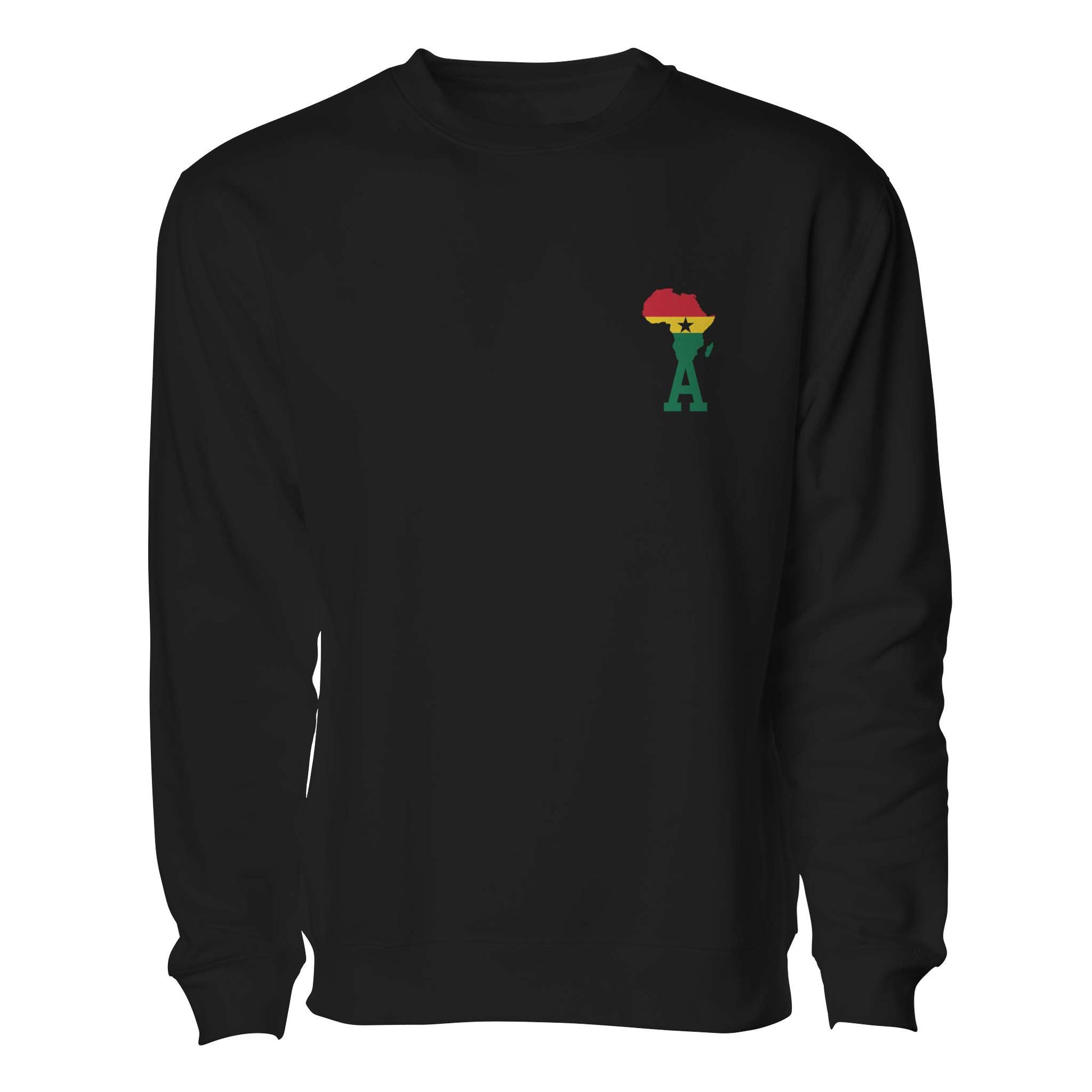 Ghana flag embroidery Independent Mid Weight Sweatshirt 