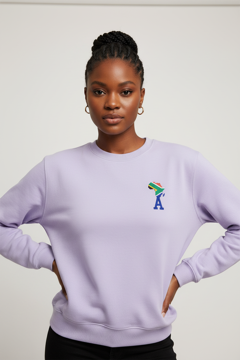 South Africa Flag Embroidery Sweatshirt, A for Africa