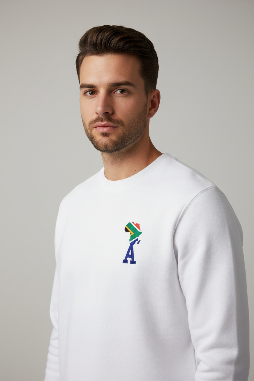 South Africa Flag Embroidery Sweatshirt, A for Africa