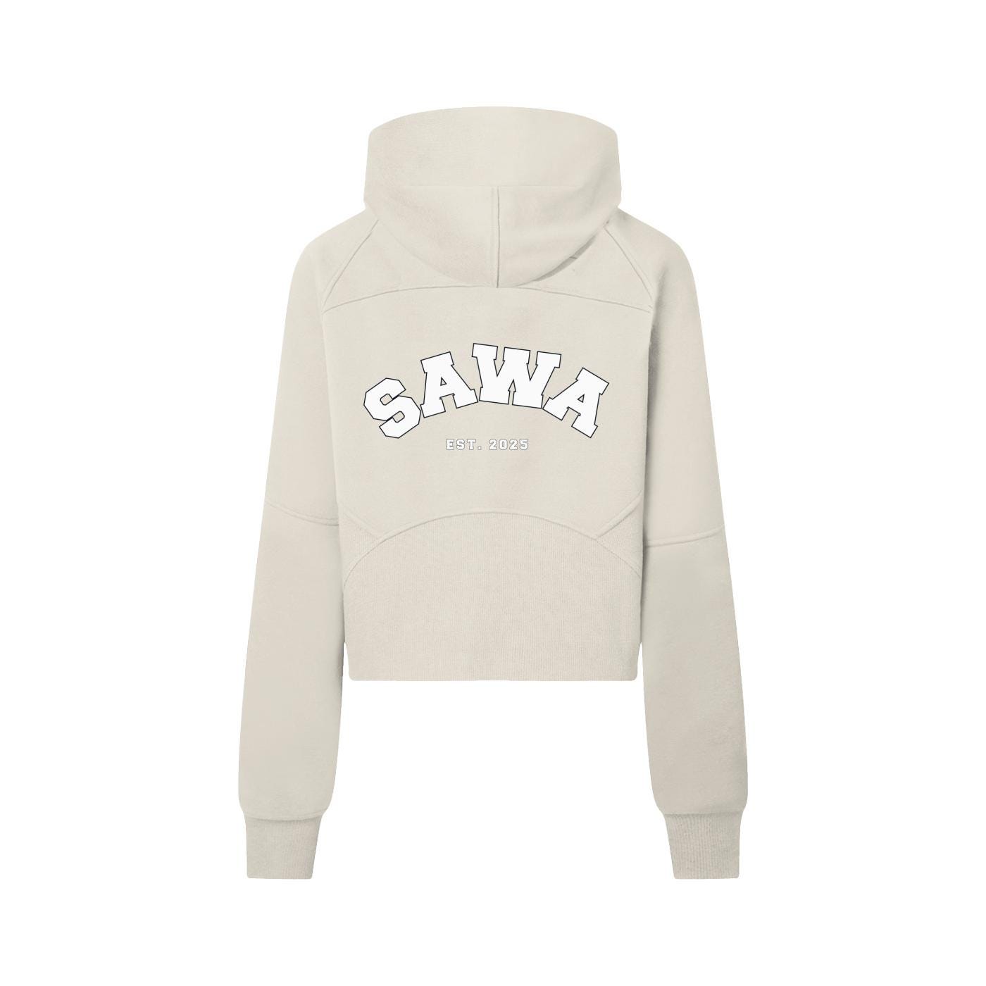Sawa Cropped Half-Zip Hoodie — Women's Streetwear