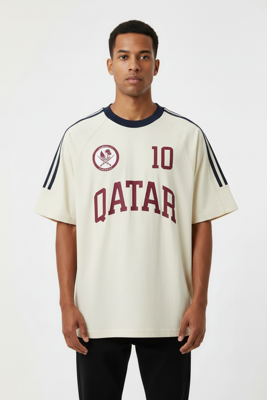 Qatar Fan Cotton Crewneck T-Shirt | World Cup 2026