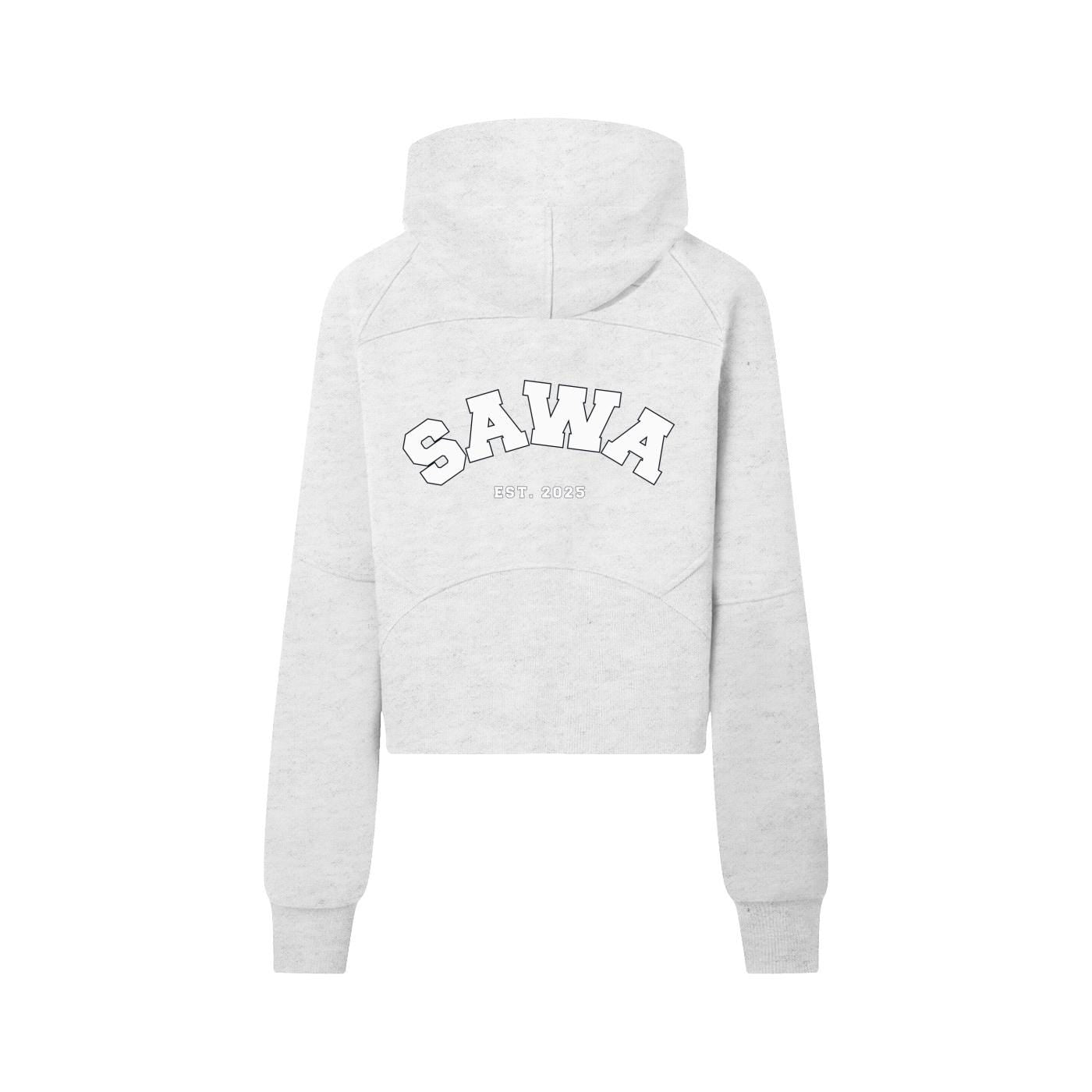 Sawa Cropped Half-Zip Hoodie — Women's Streetwear