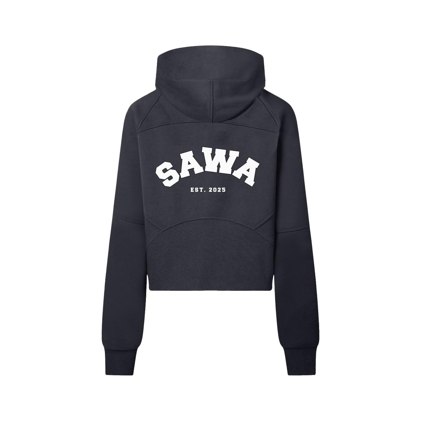 Sawa Cropped Half-Zip Hoodie — Women's Streetwear